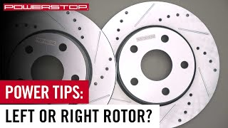 How To Tell The Difference Between Left and Right Drilled amp Slotted Rotors  PowerStop [upl. by Alletneuq]