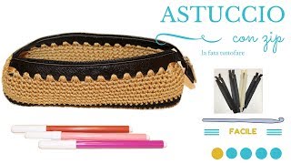 TUTORIAL astuccio uncinetto con ziplafatatuttofare [upl. by Crista125]