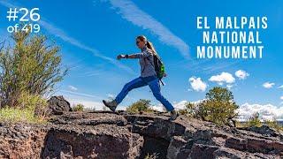 Hiking lava field in El Malpais National Monument 26 of 419 [upl. by Edyak]