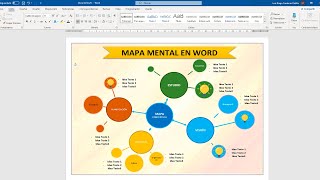 Como hacer un MAPA MENTAL en WORD [upl. by Roxine]