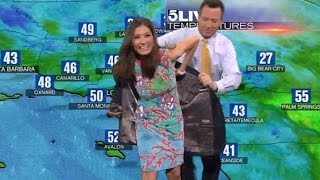 Oops Anchor Saves Meteorologist From Green Screen Mishap [upl. by Arrik159]