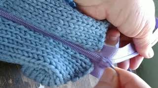 Installing Zippers in Knitted Garments [upl. by Ernesto]