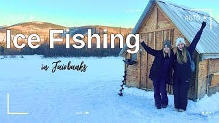 Alaskan ICE FISHING  Chena River Fairbanks [upl. by Airuam]