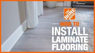 How to Install Laminate Flooring  The Home Depot [upl. by Ahsiek]