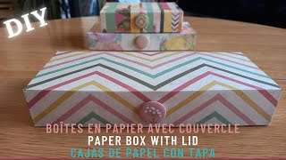 🌸 DIY 🌸 Boîte en papier avec couvercle  Faire une boite en papier  Fabriquer une boîte en papier [upl. by Ahsile]