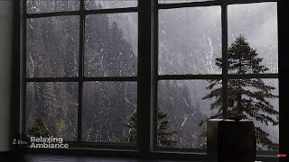 Rain Sound On Window with Thunder SoundsㅣHeavy Rain for Sleep Study and Relaxation Meditation [upl. by Brawner]