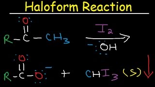 Haloform Reaction Mechanism With Methyl Ketones  Iodoform Test [upl. by Adyeren]