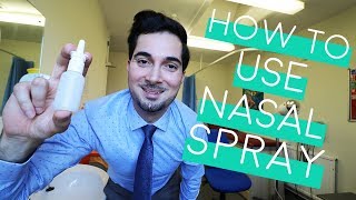 How To Use Nasal Spray  How To Use Nasal Spray Properly  Nasal Spray Technique 2018 [upl. by Einobe]