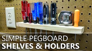 Simple Pegboard Shelves [upl. by Robinson]