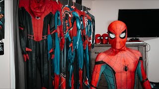 MY SPIDERMAN SUIT COLLECTION SPIDEY’S CLOSET [upl. by Yelrak]