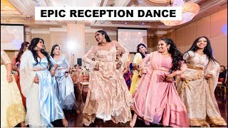 EPIC TAMIL WEDDING DANCE  TAMIL RECEPTION DANCE 2019 [upl. by Anitnerolf502]