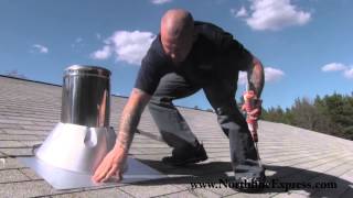 Duravent Chimney Pipe  How to install a Duravent Chimney Roof Flashing [upl. by Chlori397]