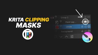 All about Krita clipping masks  Tutorial [upl. by Ahsikam]