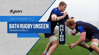 BATH RUGBY UNSEEN  Defensive drills [upl. by Neerihs]