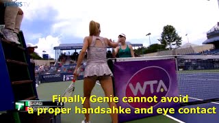 Bouchard tries to avoid Camila Giorgis handshake [upl. by Rodama]