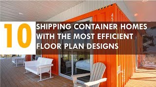 10 Shipping Container Homes Most Efficient Floor Plan Designs [upl. by Ennasus825]