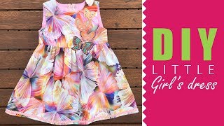 How to sew a basic girls dress  DRESSMAKING [upl. by Edan64]