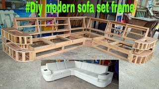 DIY modern sofa set frame making [upl. by Shauna]