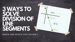 DIVISION OF LINE SEGMENT  ANALYTIC GEOMETRY [upl. by Lona]