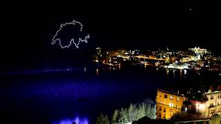 Drohnenshow St Moritz  01012020  Swiss Drone Show AG [upl. by Sej]