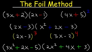 Foil Method Algebra Binomials Trinomials Polynomials Multiplication With Exponents [upl. by Elletnuahc]