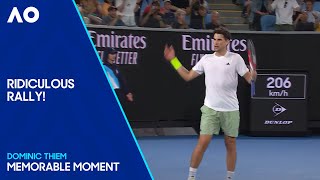 Dominic Thiem Wins JawDropping Point  Australian Open 2024 [upl. by Asiuqram]