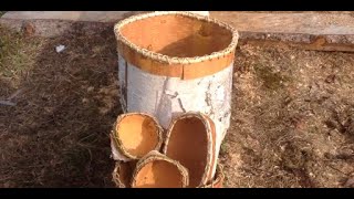 The Denaina Way of Making a Birch Bark Basket [upl. by Ylhsa]