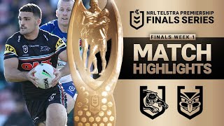 NRL 2023  Panthers v Warriors  Match Highlights [upl. by Dorothea77]