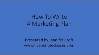 How To Write A Marketing Plan [upl. by Anor]