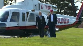 Donald Trump visits golf course in Scotland [upl. by Gavette]