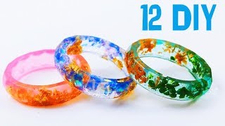 How To Make 12 Resin Rings Designs DIY epoxy resin 5minute crafts [upl. by Creighton]