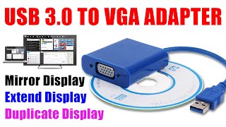 USB 30 TO VGA Adapter I How to use USB to VGA Adapter [upl. by Cynde]