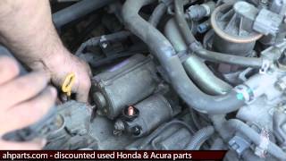 How to change or replace a starter motor 2001 2002 2003 2004 2005 Honda Civic replacement INSTALL [upl. by Narcho]