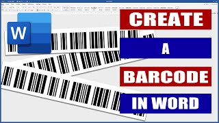 Create a Barcode in Word  Microsoft Word Tutorials [upl. by Majka105]