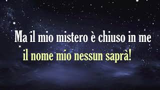 Nessun Dorma  Turandot Luciano Pavarotti  Lyrics [upl. by Naamana910]