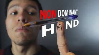 How I learned to write with my NONDOMINANT hand ✋🏼 [upl. by Ytsud]