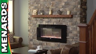 Stone Veneer Fireplace  Menards HowTo Center [upl. by Pembroke]