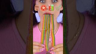 ASMR Chocolate Milk Sour Candy Mukbang shorts [upl. by Iahs452]