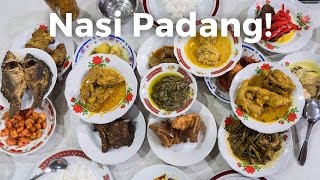 Nasi Padang  AMAZING Indonesian Food  Beef Rendang and Gulai Otak [upl. by Eitisahc]