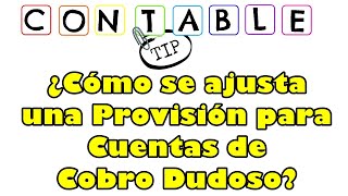 ¿COMO SE AJUSTA UNA PROVISIÓN [upl. by Koehler340]