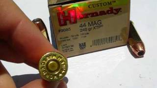 44 Magnum  Hornady 240 Gr XTP  Ammo Test [upl. by Arehc]