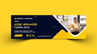 Professional Website Banner Design  Adobe Photoshop Tutorial [upl. by Aerdnas838]