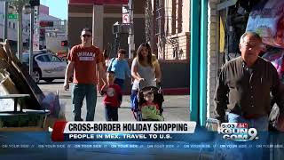 Mexicans cross the Nogales border to shop [upl. by Ardnu]