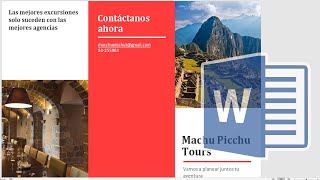 WORD Como HACER un TRIPTICO en WORD 20162019 [upl. by Asyar]