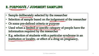 13 3 Judgement sampling Purposive sampling [upl. by Ahtanoj]