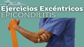 EJERCICIOS EXCENTRICOS para EPICONDILITIS y EPITROCLEITIS DOLOR CODO  Fisiolution [upl. by Ordnas]