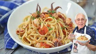 Linguine with Calamari in Tomato Sauce [upl. by Ardin]