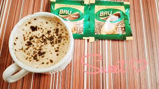 How to make BRU coffee  Instant coffee  कॉफी कशी बनवायची ☕ [upl. by Winson]