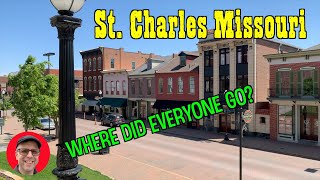 Saint Charles Missouri Historic Main Street 😎 Where did everyone go 😉 tourist tourism [upl. by Murrell]