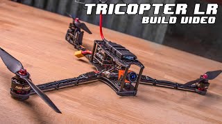 TRICOPTER LR  Long Range FPV 1h Flight time Foldable multirotor  Build Video [upl. by Eiffub]